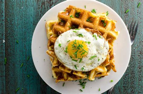 Savory Waffles With Cheddar And Chives Umami Girl