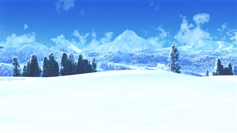 Anime Snow Background