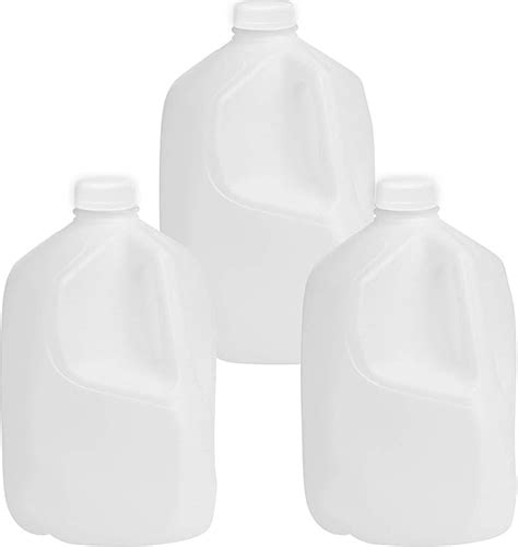 Empty Gallon Jugs With Caps, 3pk 1 Gallon Milk Jugs Plastic Jug and Lids : Amazon.ca: Home