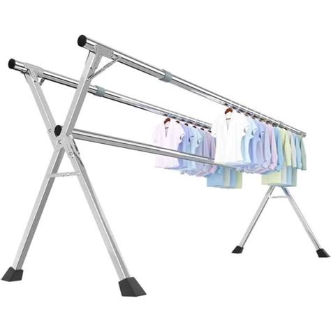 Etendoir Linge Exterieur Solide Pliable Sechoir A Linge Exterieur Inox