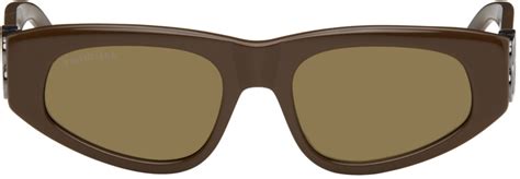 Balenciaga Brown Dynasty D Frame Sunglasses Ssense