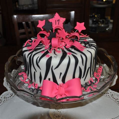 Pink And Zebra Birthday Cake Zebra Print And Hot Pink Birthday