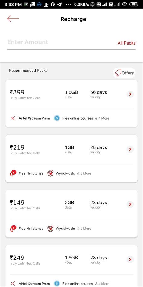 Airtel Thanks Recharge Offer Instant Cashback Discount Every Month