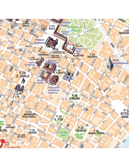 Mappa Di Torino Su Block Notes A3