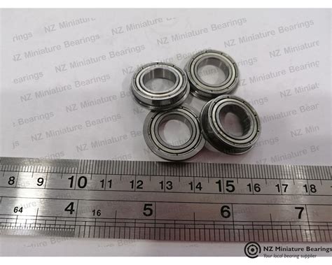 F12x21x5 Mm F6801 ZZ Flanged Bearing