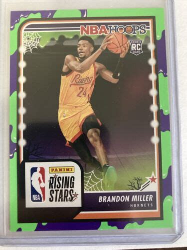 2023 24 NBA Haunted Hoops Brandon Miller Rookie Green Purple Slime