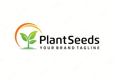 Premium Vector Organic Plant Seed Logo Design Template