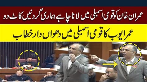 Omar Ayub Hard Hitting Speech Regarding Imran Khan In National Assembly