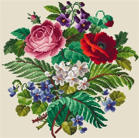#57 - - larisa-bnw | Victorian cross stitch, Cross stitch flowers ...