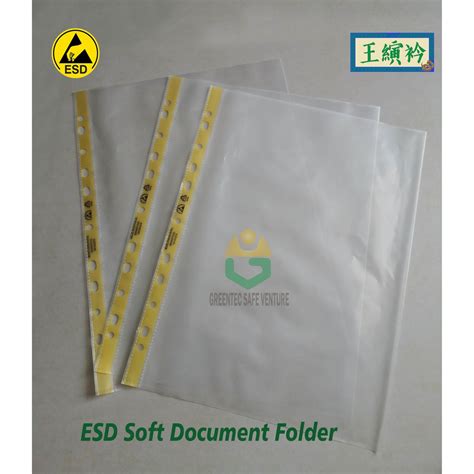 Ready Stock Esd Clear File Soft Document Holders Transparent A4