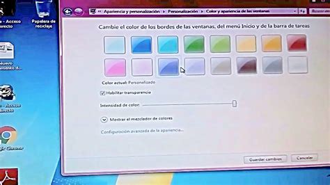 Como Cambiar El Color De La Barra De Tareaswindows 7 Youtube