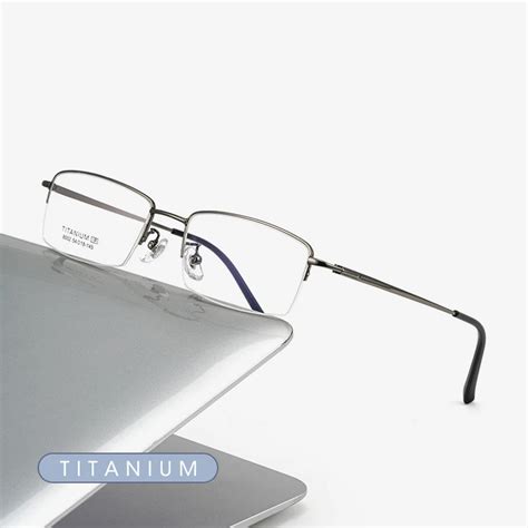 Business Men Ultralight Pure Titanium Glasses Frame For Myopia Reading Prescription Spectacles