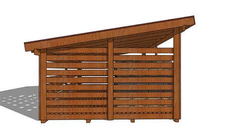 12×16 Firewood Shed Plans Side View Myoutdoorplans