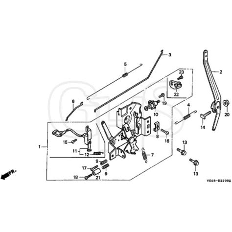 Honda HRB475 SXG MZAZ 8000001 8099999 Control Governor Arm Diagram