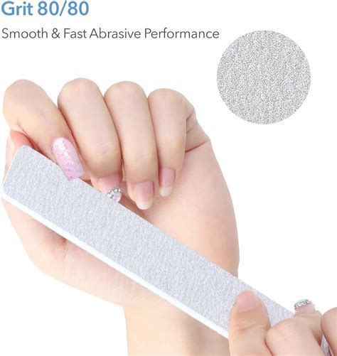 Nail Files Fingernail Files 80/80 Grit Emery Boards for Nails