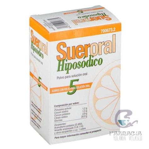 Sueroral Hiposódico 5 Sobres Polvo Para Solución Oral