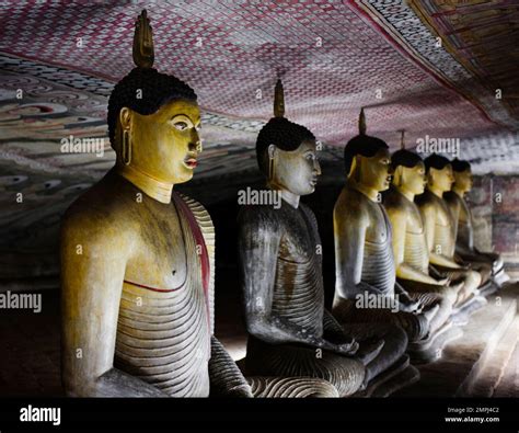 Buddha Statues In Cave Temple Dambulla Sri Lanka Stock Photo Alamy