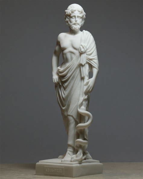 Asclepius Greek God Of Medicine And Physicians Statue Sculpture Etsy Uk