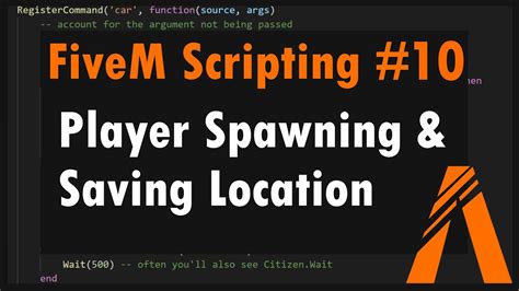 FiveM Scripting 10 Player Spawning Saving Location Tutorial