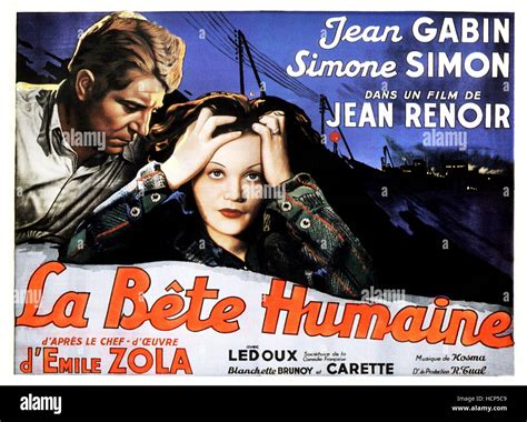 LA BETE HUMAINE, (THE HUMAN BEAST), from left: Jean Gabin, Simone Simon ...