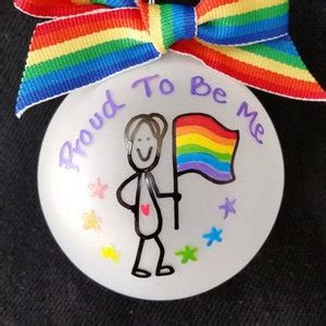 Personalized Christmas Ornament For Gay Couple Wedding Favor For Lesbian Friend Pride Holiday