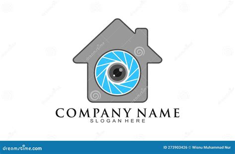 Camera House Logo Cartoon Vector 240331953