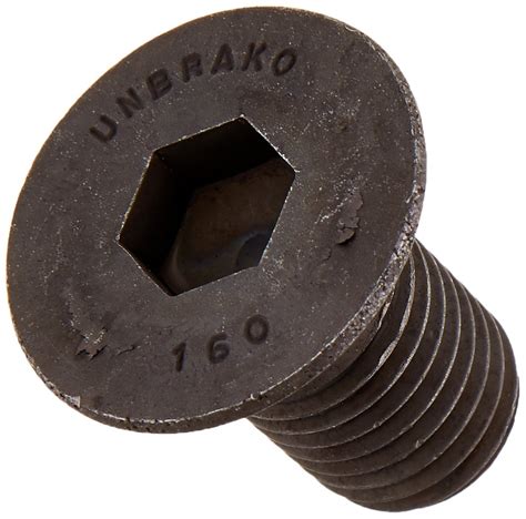 Unbrako 1102436 Alloy Steel Socket Cap Screw Black Oxide Finish Flat