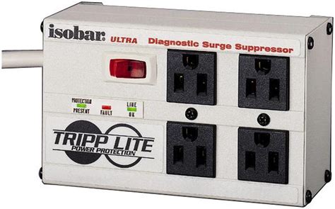 Tripp Lite Isobar4ultra 6 Ft 4 Outlets 2200 Joules Isobar Surge Suppressor