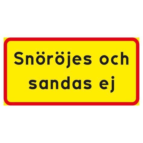 V Gskylt Sn R Jes Och Sandas Ej Gul Med R D Ram Hos Elpa Skyltbutiken