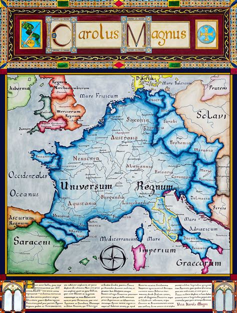 Carolingian Empire Map Charlemagne Map Cartographycraft