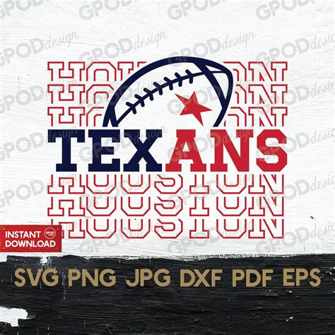 Texans Football SVG, Texans Svg, Clipart for Cricut, Texans Team Lovers ...