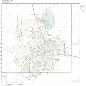 Amazon.com: ZIP Code Wall Map of Wichita Falls, TX ZIP Code Map Not ...