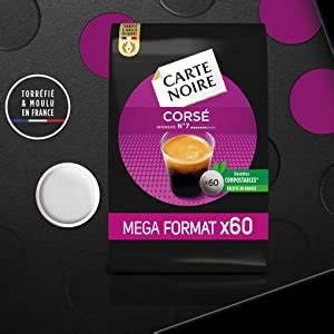 Carte Noire Expresso Corsé N7 Café en Dosettes Compostables