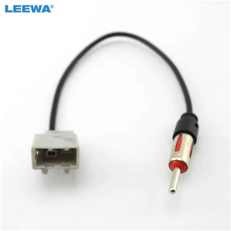 LEEWA 1PC Car Aftermarket Audio Radio Antenna Adapter Plug Cable For