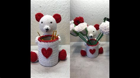 Tuto Nounours Porte Crochet Crayon Au Crochet Sp Cial Gaucher Tuto