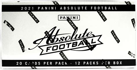 2021 Panini Absolute Football Jumbo Value 12 Pack Box Green Parallels