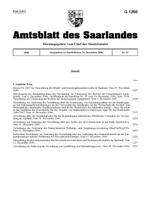 Ausf Llbar Online Amtsblatt Des Saarlandes Saarland De Fax Email