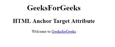 HTML Target Attribute GeeksforGeeks