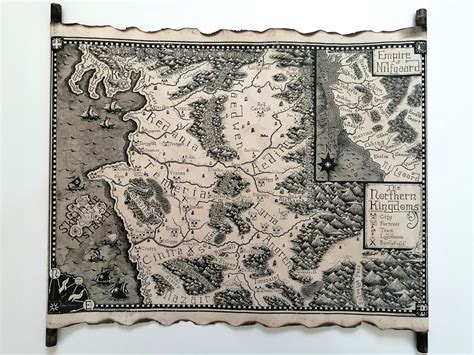 The Witcher World Map The Northern Kingdoms Map Nilfgaardian Etsy Denmark