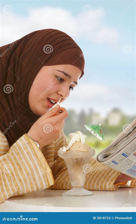 Newspaper And Ice Cream Stock Image Image Of Minority 3018723