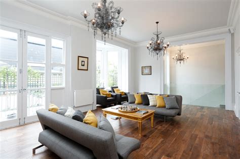 Grey Living Room Wooden Floor Home Alqu