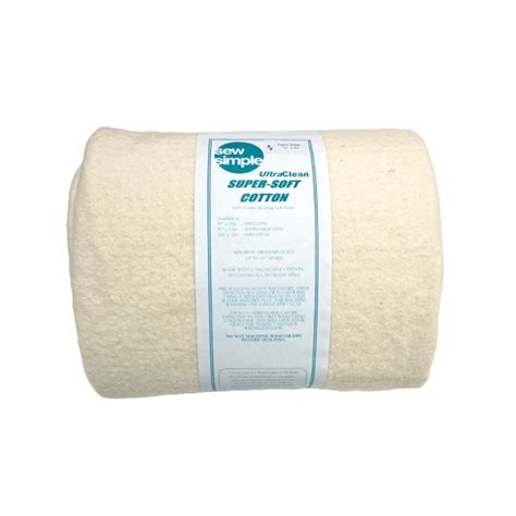 Sew Simple Super Soft 100 Cotton Wadding Twin Single Size 72 X 90