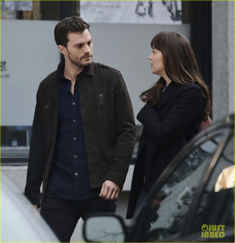 Dakota Johnson And Jamie Dornan Hold Hands On Fifty Shades Darker Set