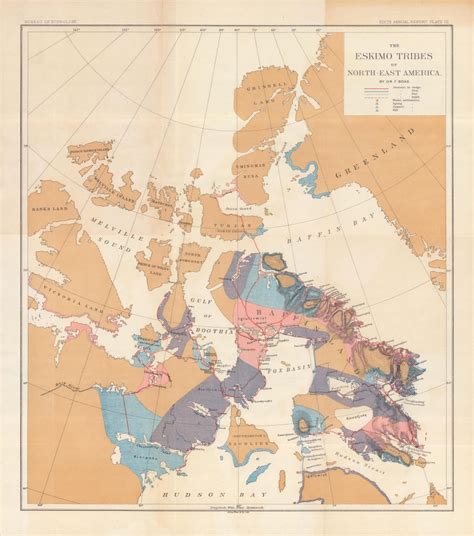 The Eskimo Tribes Of North East America Geographicus Rare Antique Maps