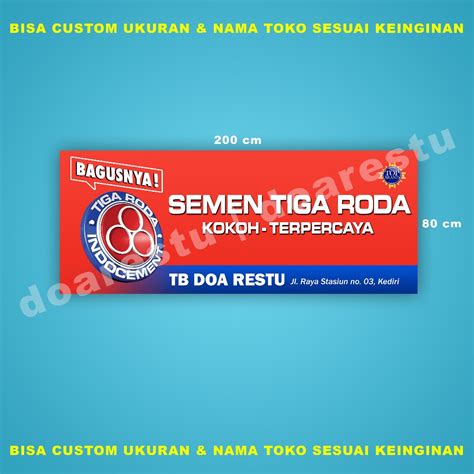 Jual Spanduk Brand Toko Bangunan Nippon Paint Rucika Semen Gresik