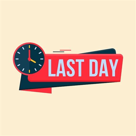 Premium Vector Last Day Countdown Banner Vector With Timer