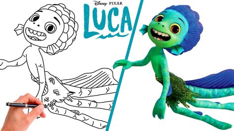 How To Draw LUCA SEA MONSTER FROM LUCA NEW Disney Movie 2021