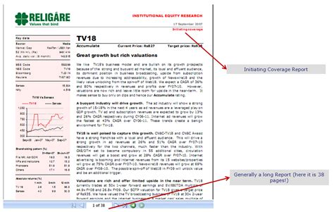 Equity Research Report Template Professional Templates