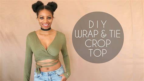 Diy Wrap And Tie Crop Top No Sewing Youtube