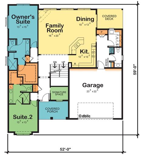 Dual Owner's Suite Home Plans by Design Basics